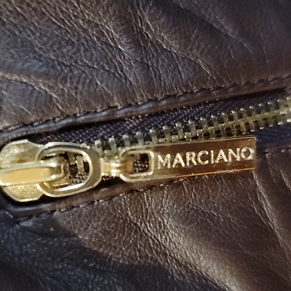 GUESS Marciano genuine soft leather burgundy size 10 - Picture 4 of 8